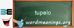 WordMeaning blackboard for tupelo